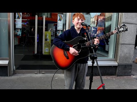 Meet Grafton Streets Newest and Youngest Busker 12 year old Fionn Whelan with Ed Sheerans "Perfect"