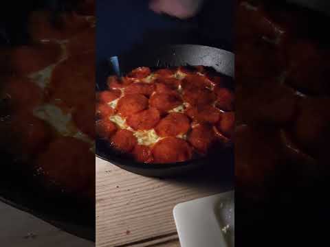 skillet pizza over the fire-- better than restaurants