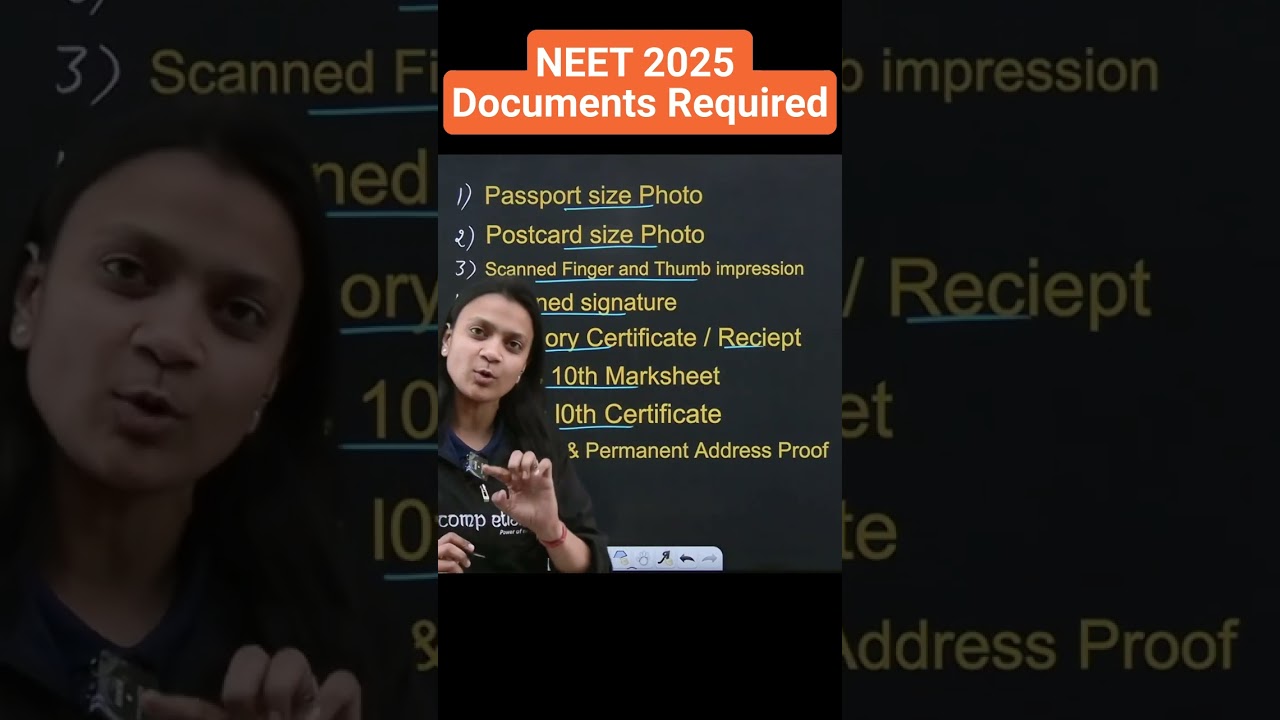 Documents Required For NEET-2025  | NEET 2025 form filling | #neet #neet2025