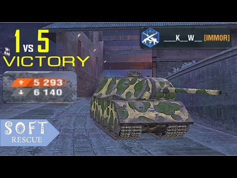 VK 168.01(p): 5200 Damage , 7 Frags (1vs5) - WOT BLITZ -