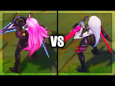 Battle Academia Katarina vs PROJECT Katarina Epic Skins Comparison - League of Legends