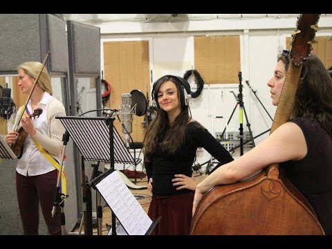Erini recording at Abbey Road Studios with Classico Latino (2012)