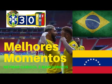 MELHORES MOMENTOS | Brasil 3 x 0 Venezuela | Copa America | Neymar, Gabigol e Marquinhos |