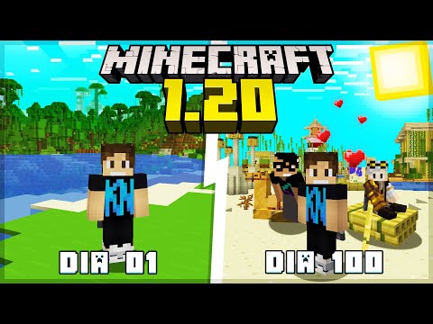 SOBREVIVI 100 DIAS NA ATUALIZAÇÃO 1.20 DO MINECRAFT SURVIVAL.
