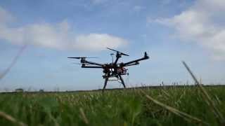 preview picture of video 'DJI S900 Calibration, Maiden Flight and Testing GH4'