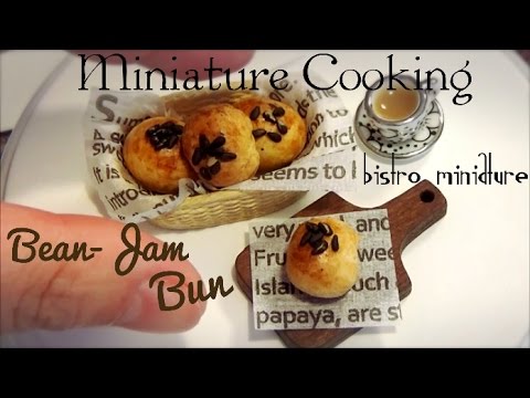 Miniature Cooking #65 ミニチュア料理 『Bean-Jam Bun あんぱん』 미니어처 요리 อาหารขนาดเล็ก Video