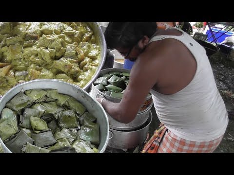 Indian Street Food at Marriage Ceremony - Bhetki Paturi (Barramundi Fish) Preparation | Bengali Food Video