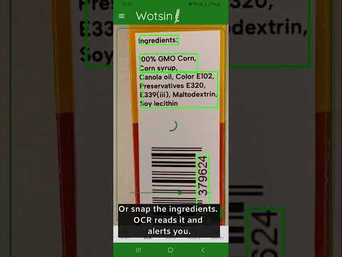 Wotsin: Food Barcode Scanner video thumbnail