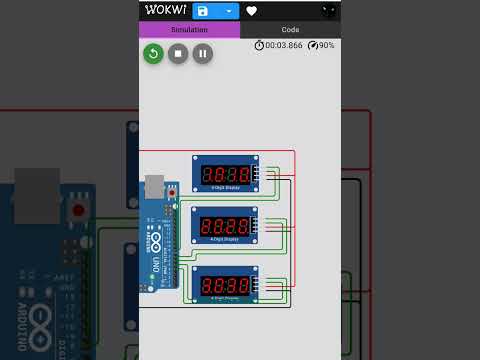 Seven Segment 4 digit #wokwi #sevensegmentdisplay #coding