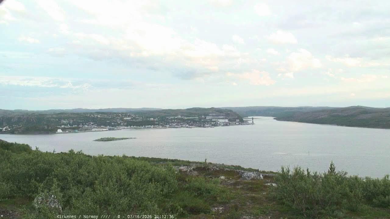 Live webcam view of Vista de Kirkenes desde Lyngberget