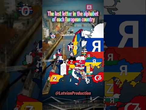 The last letter in the alphabet of each European country #shorts #alphabet #country