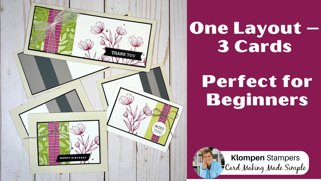 Card Making for Beginners | Quick & Easy Cards Using One Simple Layout