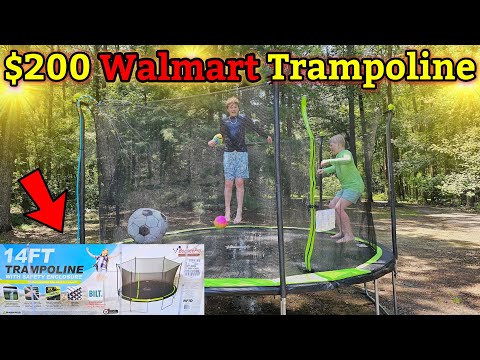 Cheap $200 WALMART 14ft Bounce Pro Trampoline! EASY Assembly & Bonus Sprinkler!!