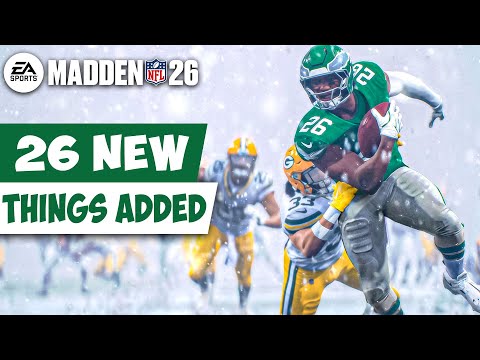 Madden 26 - The 26 New Features That Were Added