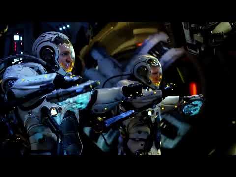 Pacific Rim 2013 official trailer still with Jaeger vs Kaiju standoff