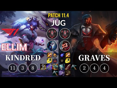 T1 Ellim Kindred vs Graves Jungle - KR Patch 11.4