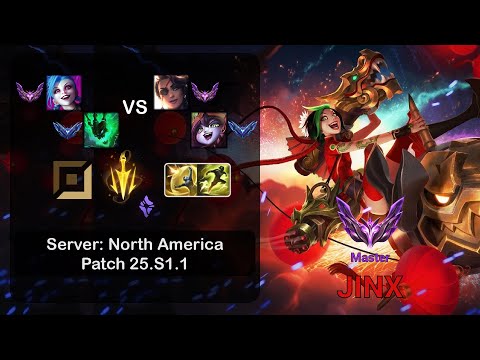 Jinx ADC + Thresh vs Samira + Lulu - NA Master - Patch 25.S1.1