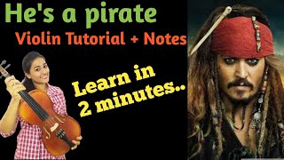 How to play Hes a pirate  Easy Beginner Version  P