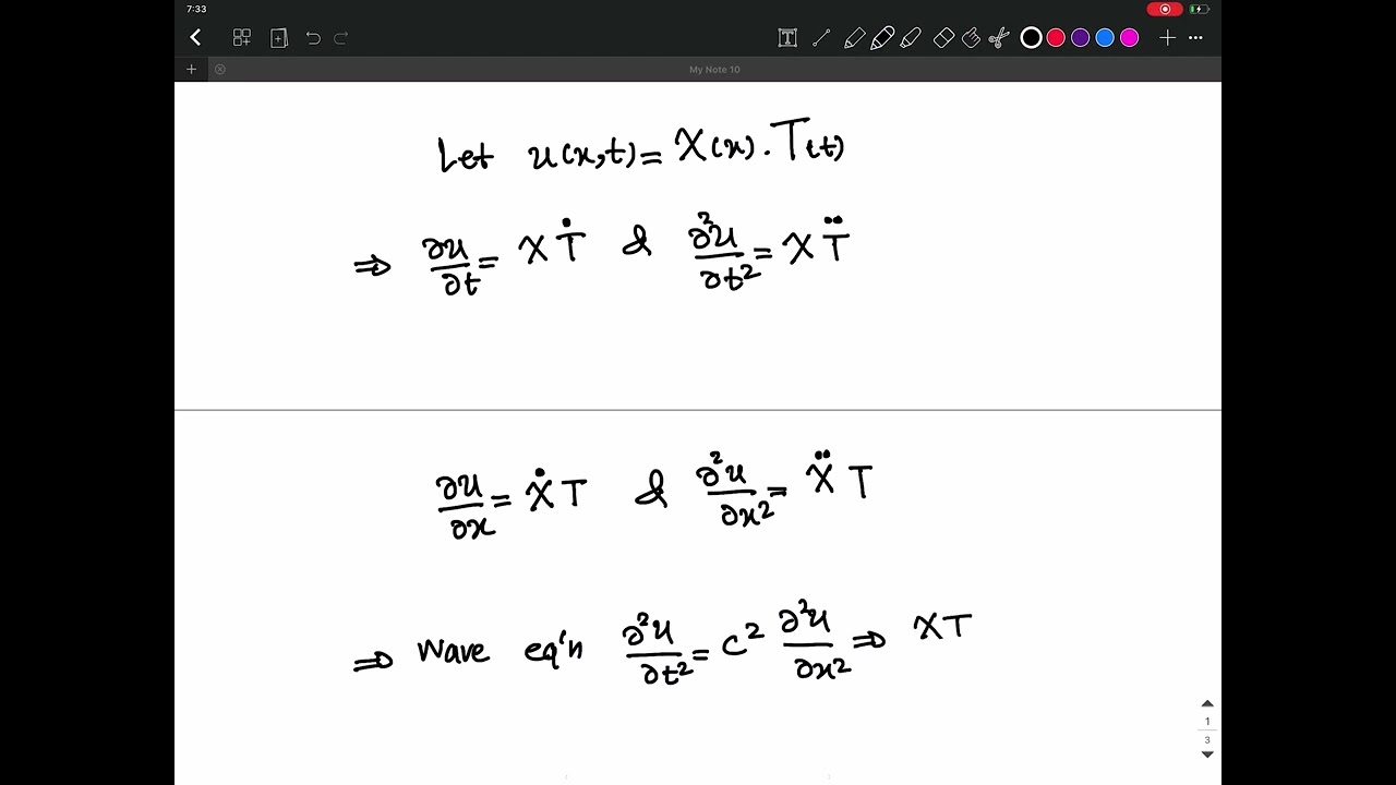 Lecture 8, Part 1 Solving Wave Equation using Separation of Variables for a Free-end Beam, Vibration