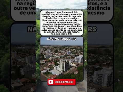 Conheça a cidade de Não-me-toque, no Rio Grande do Sul.  #brasil