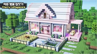 ⛏️ Minecraft Tutorial :: 🌸 Build a Cherry Blossom Cottagecore 🏠 [마인크래프트 작은 벚꽃 별장 집짓기 건축강좌]