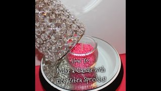 How to: Make a Candle with PINK ZEBRA Sprinkles