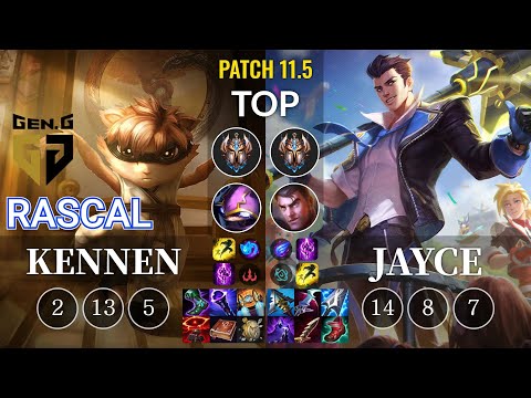 GEN Rascal Kennen vs Jayce Top - KR Patch 11.5