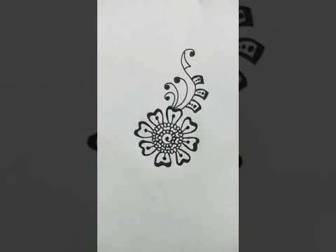 Zentangle art flower design 🤩 #easy#