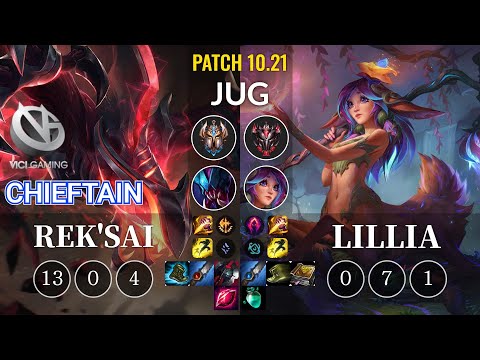 VG Chieftain Rek'Sai vs Lillia Jungle - KR Patch 10.21