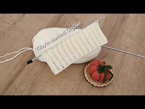 Herkes Yapabilir! Tek Sırada Örülen Tersi Düzü Olmayan Örgü Modeli #knitting 