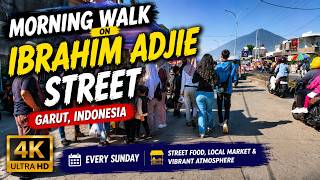 Walking Through Garut's Sunday Morning Street Market 🇮🇩 | Ibrahim Adjie Street | 4K