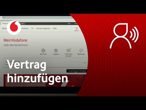 MeinVodafone: Vertrag hinzufügen