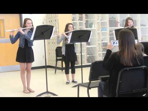 Haley Peyton Olivia flute trio at All City Music at Washington HS