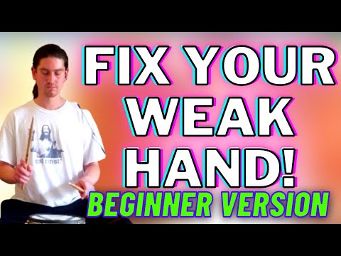 FIX YOUR WEAK HAND (drum exercise to improve develop build strong speed & control) 80-160bpm workout