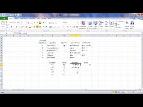 Using Parentheses in a Spreadsheet Formula - Beginner Spreadsheet Tutorial 21
