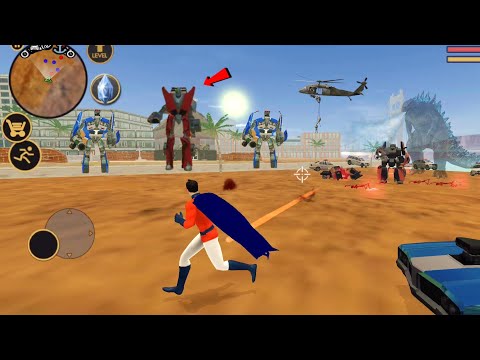 Vegas Crime Simulator (Superhero Fight Car Robot) Super Hero with Beam Laser - Android Gameplay HD