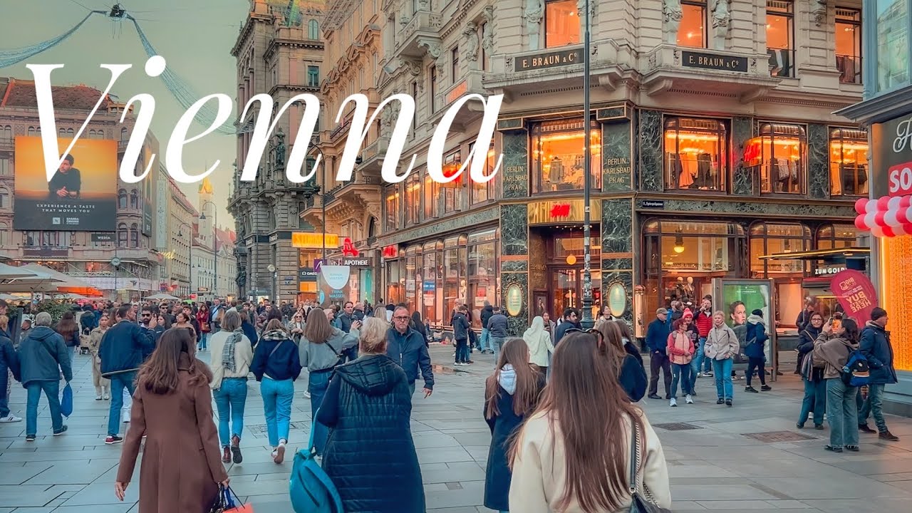 Immersive street-level walking tour through Vienna Stephansplatz, Austria, showcasing authentic urban landscapes, local architecture, and the vibrant atmosphere of the city's neighborhoods