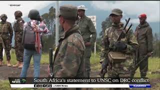 DRC Conflict I SA deplores &quot;unwarranted attacks&quot; against UN Peacekeeping Mission