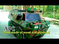 Wooden TANK Toys Painting Run Using The Remote Control