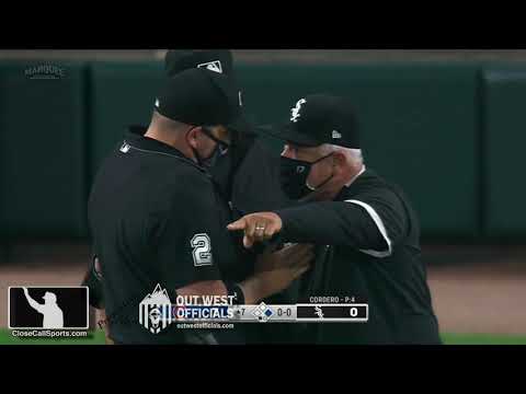 Ejections 79-81 - Umpire Dan Bellino Ejects Jimmy Cordero, Rick Renteria, and Don Cooper After HBP