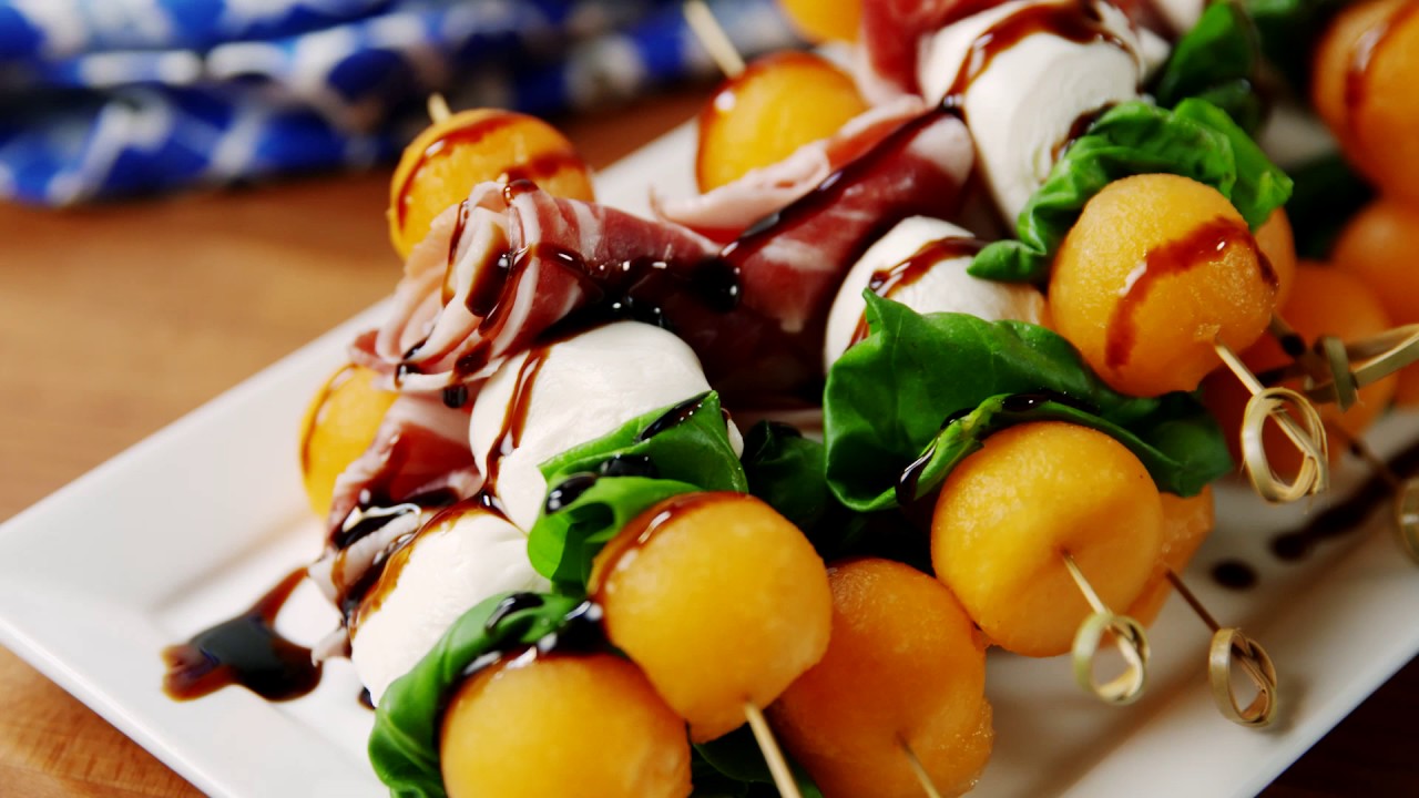 Melon Prosciutto Skewers | Delish