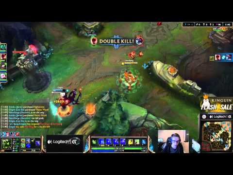 Bjergsen - Urgot vs Cho'Gath - Mid - Full Game