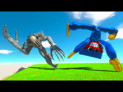 GIANT SCOURGE VS GIANT POPPY PLAYTIME CHARACTERS - Animal Revolt Battle Simulator