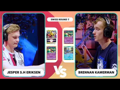 TCG Jesper Eriksen Vs Brennan Kamerman | 2023 Pokémon World Championships Swiss R7