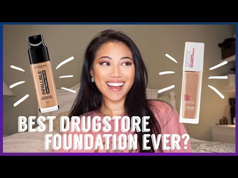 LOREAL 24H FRESHWEAR FOUNDATION VS MAYBELLINE SUPERSTAY REVIEW & Wear Test! Video