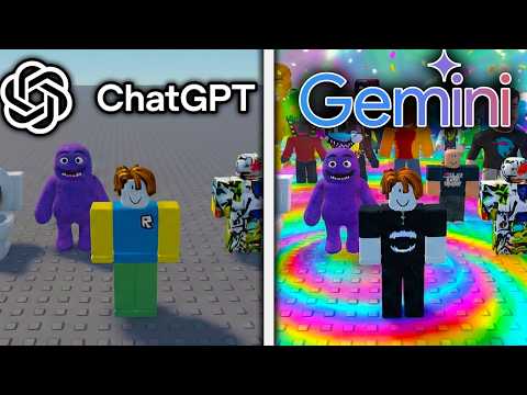 ChatGPT vs Gemini Make Roblox Brainrot Game From Scratch