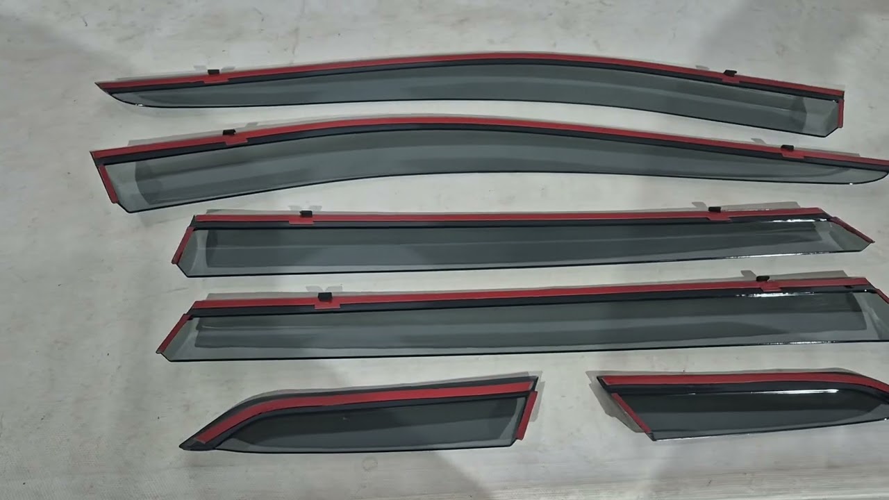 Nissan X-trail T32/Rogue 2014-2021 рр. Вітровики з хромованим молдингом Niken Luxury (6 шт) Video 1