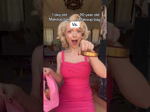 What a 90 year old makeup bag looks like! 😲😍 #shorts