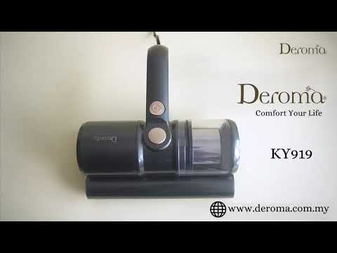 Deroma KY919 Cyclone Bed Vacuum Cleaner Anti Dust Mites Vibration, UV Light, Suction