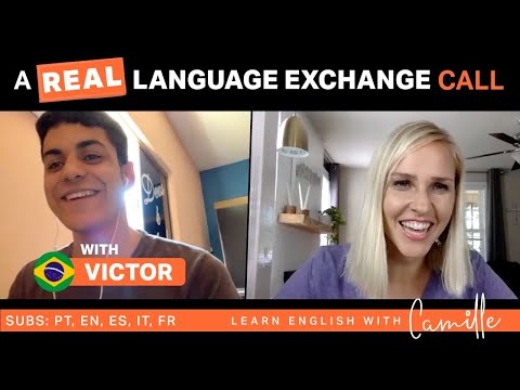 REAL Language Exchange Call with a Brazilian - Learn English with Camille